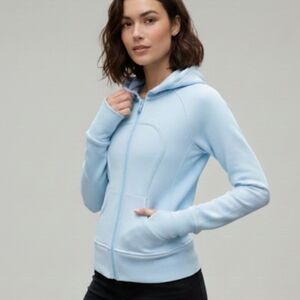 Baby Blue Lululemon Scuba Hoodie Hooded Sweatshirt Size 10 Large Comfy Cozycore